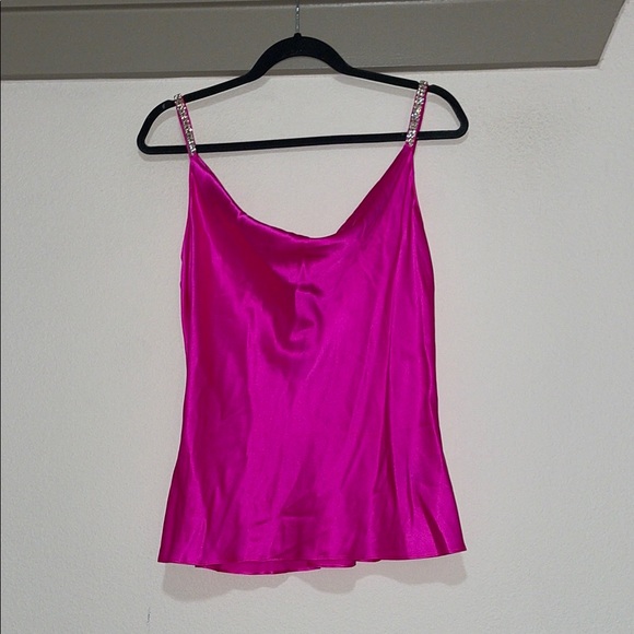 Generation Love Lori Crystal Strap Cami Top in Hot Pink SZ M NWT - Picture 4 of 8